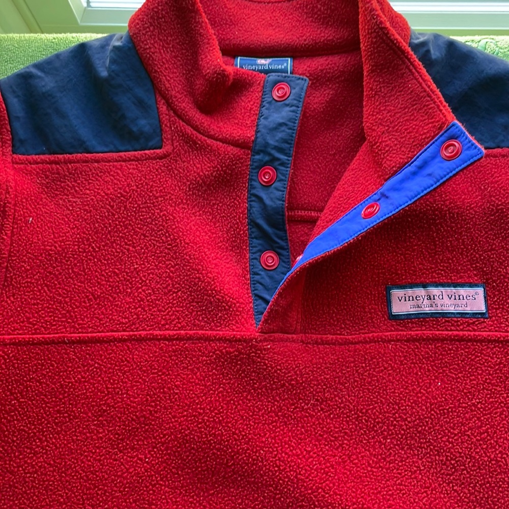 Boys fleece shep shirt with snap closure